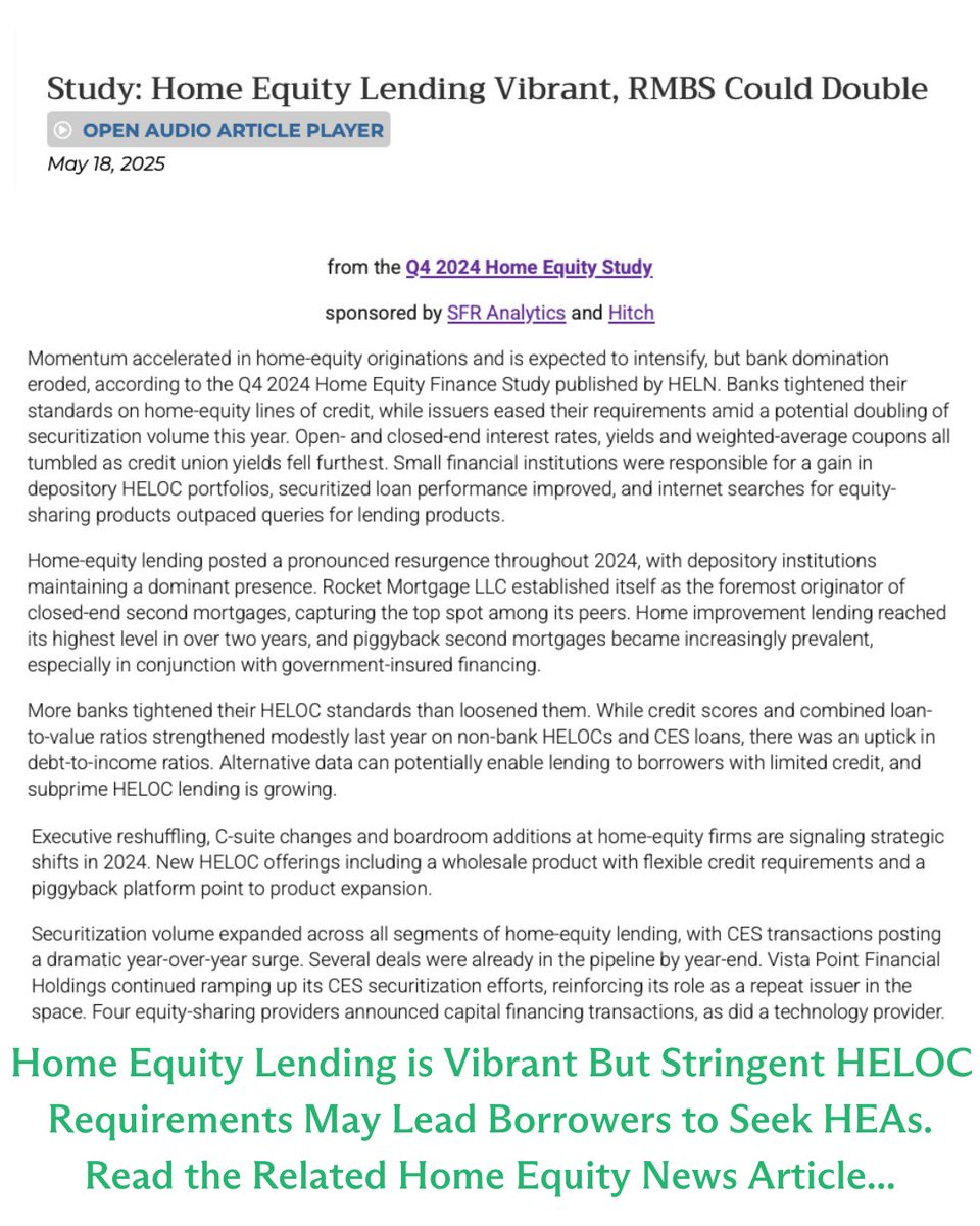 leap_hea_'s tweet image. Higher lending standards may lead borrowers to see non-debt instruments such as HEAs. Read the article here: hel.news/articles/bank-…. Apply for a Leap HEA at leaphea.com/apply

#homeowners #homeequity #refinance #lowerate #mortgage #heloc #subprime #fico #eastlosangeles…