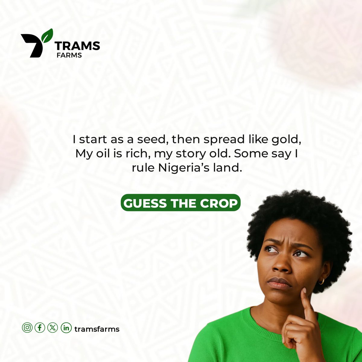 Drop you comment below
#Tramsfarms
#FarmRiddle