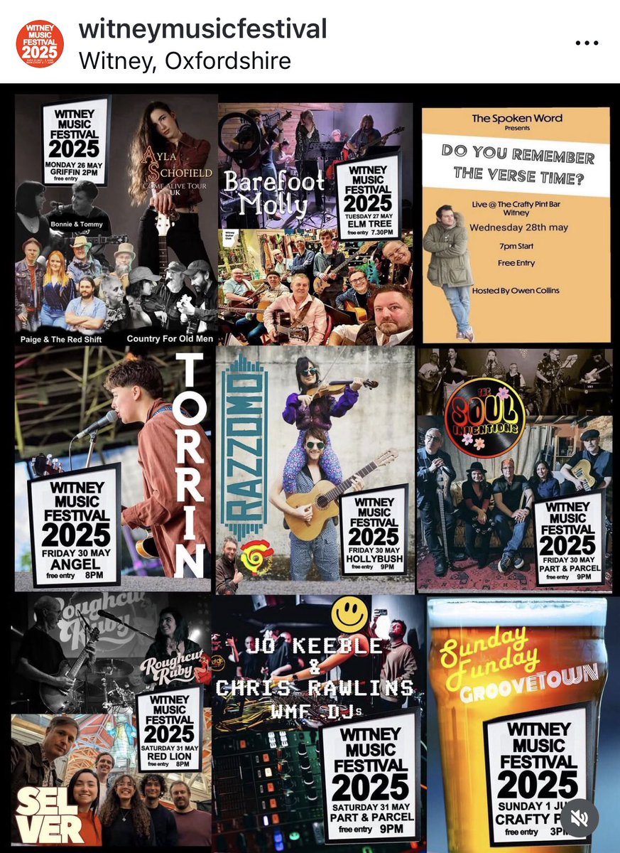 WitneyMusicFestival (@witneymusicfest) on Twitter photo 🎶 Can’t wait for <a href="/WitneyMusicFest/">WitneyMusicFestival</a> 2025!
Grab your tickets, gather your mates, and get ready for a great weekend of live music right here in Oxfordshire. Friday 6th & Saturday 7th June
🎟 tickets available on our website More Gigs This Weekend
<a href="/GetRadioUK/">Get Radio</a> <a href="/witneytown/">Witney Town FC</a> <a href="/OxTweets/">OxTweets</a> 🎶 Can’t wait for <a href="/WitneyMusicFest/">WitneyMusicFestival</a> 2025!
Grab your tickets, gather your mates, and get ready for a great weekend of live music right here in Oxfordshire. Friday 6th & Saturday 7th June
🎟 tickets available on our website More Gigs This Weekend
<a href="/GetRadioUK/">Get Radio</a> <a href="/witneytown/">Witney Town FC</a> <a href="/OxTweets/">OxTweets</a>