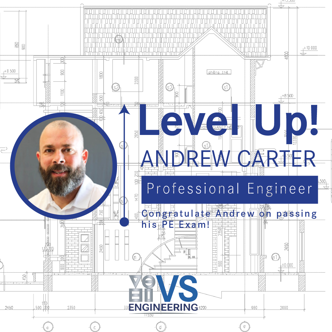 We are proud to share that our very own, Andrew Carter recently passed his PE Exam! Congratulations Andrew!