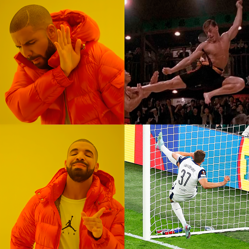 Spurs_PT's tweet photo. Van Damme 👎
Van de Ven 👍 https://t.co/R7G2Rganpu