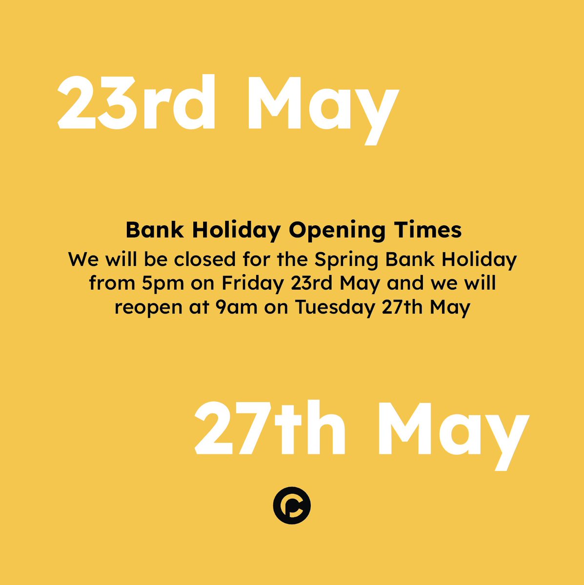 Our opening hours for the Spring Bank Holiday 🕒

#printingservices #SomersetBusiness #bankholiday