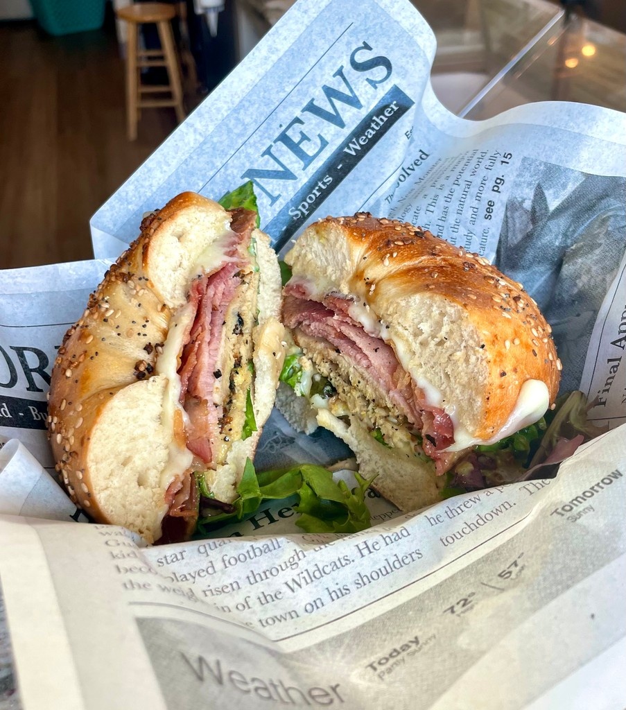 The taste of summer in a sandwich 🌞🥯 Try the Club sandwich on a bagel, sourdough, wheat, or gluten-free bread!

<a href="/terracebagels/">Terrace Bagels</a> #bagelsandwich #bagels #realnycbagels #starkvillems #dolce #dolcestarkville #cottondistrictstarkville #breakfastinstarkville #brunchinstarkville
