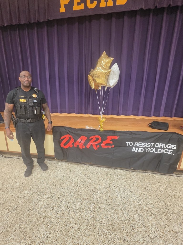 On Monday, May 19th, we proudly celebrated our 5th grade students as they graduated from the D.A.R.E. program at PECMS!  Students with perfect attendance and honor roll were also recognized.

Let’s keep encouraging our Eagles to make safe, smart choices every day. 👏