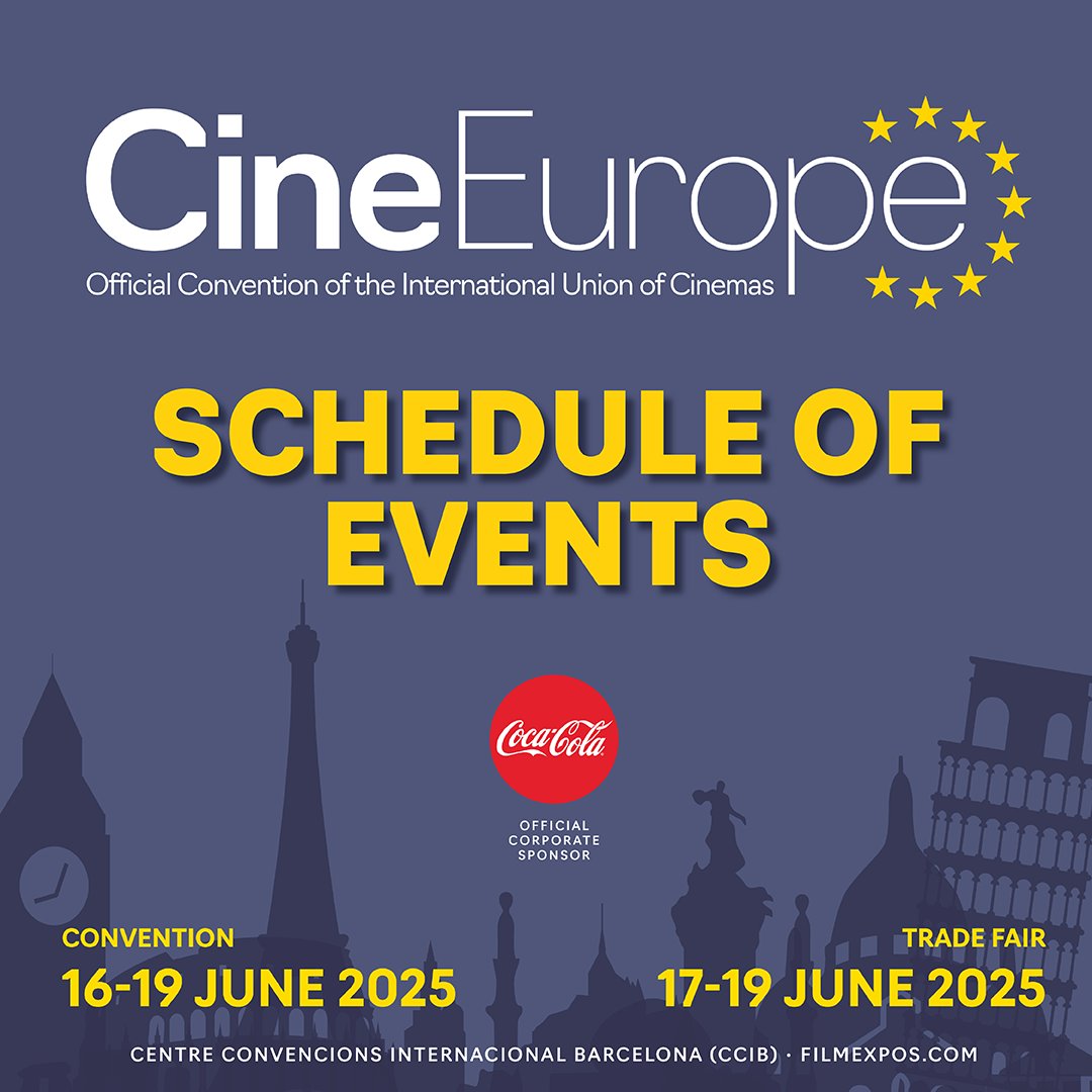 UNIC - International Union of Cinemas (@unic_cinemas) on Twitter photo With just a few weeks away from <a href="/CineEuropeBCN/">CineEurope</a> 2025 — we’ve got some exciting updates to share! Please note that we have made revisions to the event schedule to enhance your experience and accommodate additional programming. Find the schedule here👇
dcixq-cmpzourl.maillist-manage.com/click/11216d59… With just a few weeks away from <a href="/CineEuropeBCN/">CineEurope</a> 2025 — we’ve got some exciting updates to share! Please note that we have made revisions to the event schedule to enhance your experience and accommodate additional programming. Find the schedule here👇
dcixq-cmpzourl.maillist-manage.com/click/11216d59…