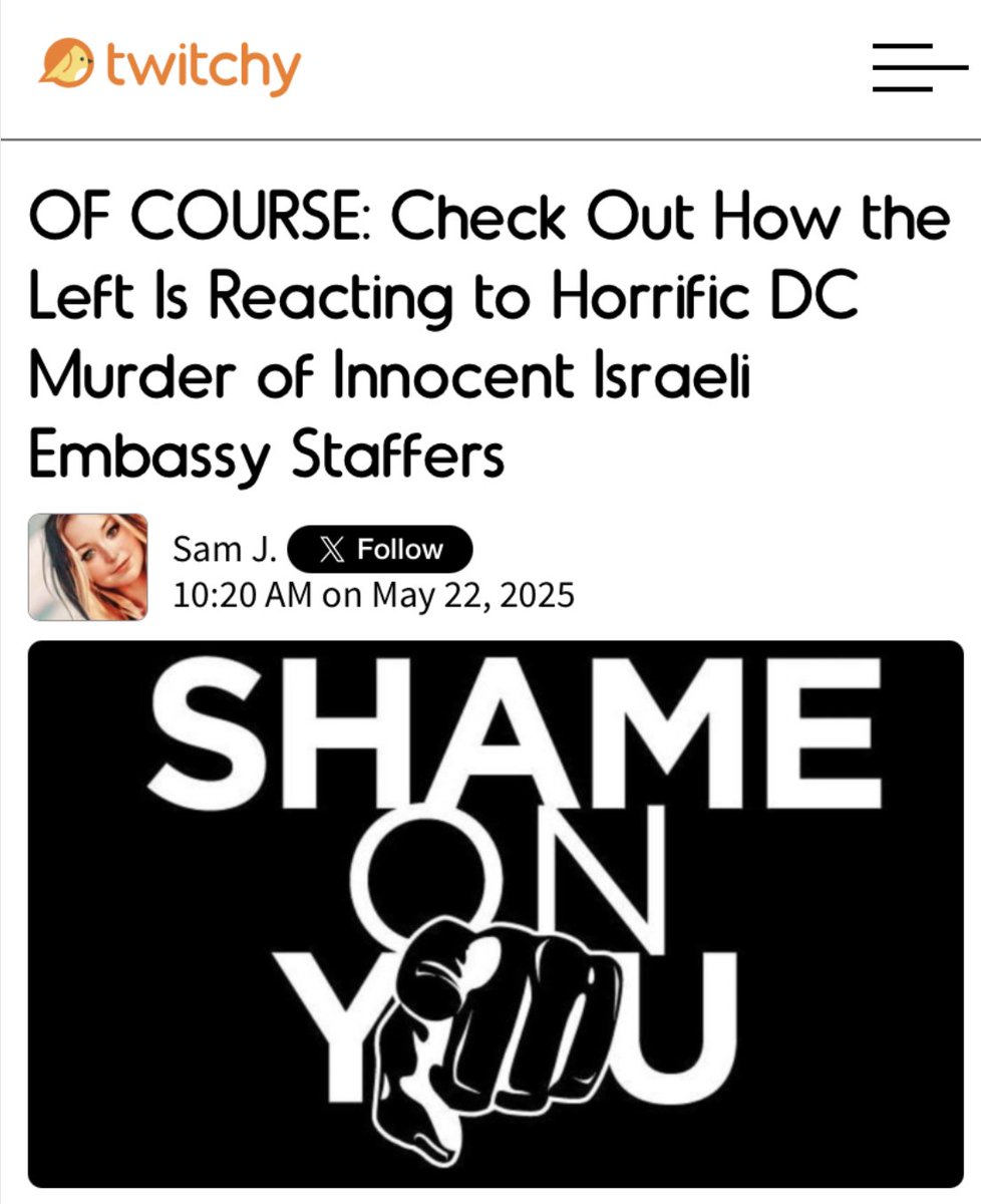 Horrible people have horrible heroes. 

OF COURSE: Check Out How the Left Is Reacting to Horrific DC Murder of Innocent Israeli Embassy Staffers

twitchy.com/samj/2025/05/2…