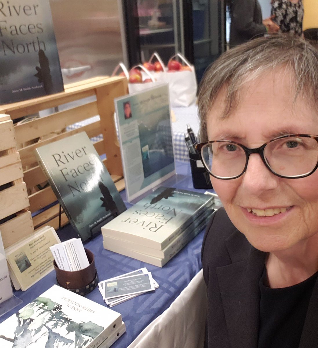 SmithNochasak's tweet photo. I enjoyed my visit to the Wolfville Farmers Market last weekend. Next one will be Halifax Brewery Market on June 7th! Join me to learn more about my novels--and to experience the range of crafts, goods, and products the market offers! #artisanmarkets #bookstoread https://t.co/1caNDOpYT5