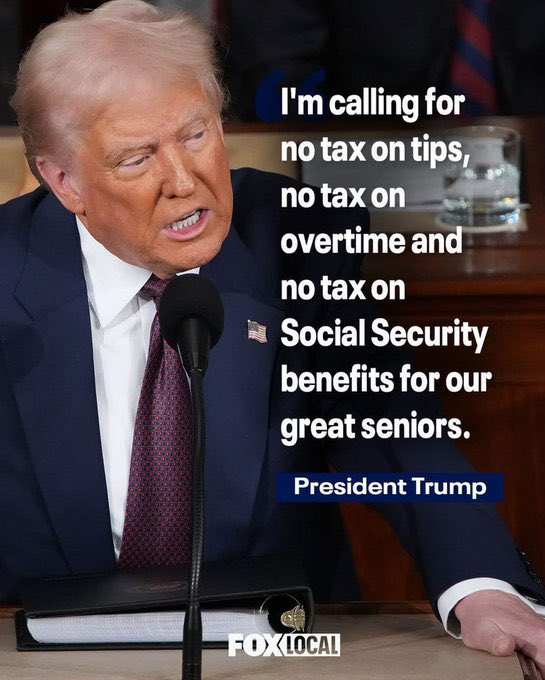 Cat 🐺❤️🇺🇸 (@txstarcat) on Twitter photo <a href="/realDonaldTrump/">Donald J. Trump</a> Millions of seniors are Waiting for no tax on Social Security as you promised. <a href="/realDonaldTrump/">Donald J. Trump</a> Millions of seniors are Waiting for no tax on Social Security as you promised.