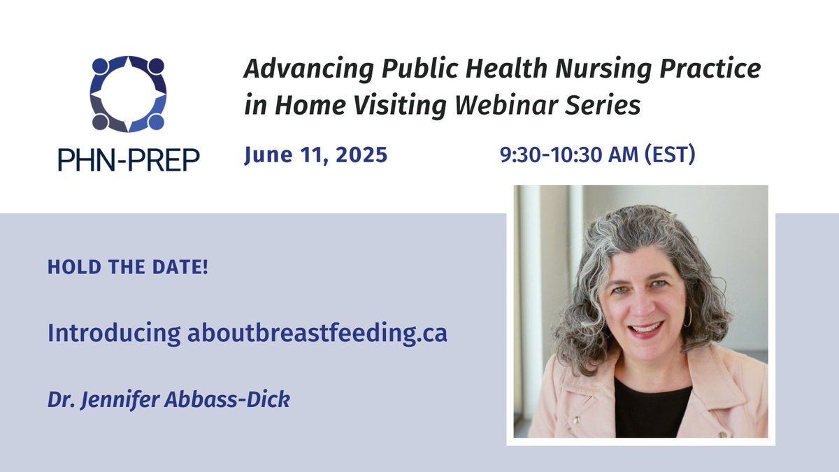 Please HOLD THE DATE for the upcoming PHN-PREP webinar on June 11, 2025 at 9:30-10:30am (EST). This webinar will introduce attendees to a new website aimed at supporting breastfeeding health literacy. A registration link will be shared once it becomes available.