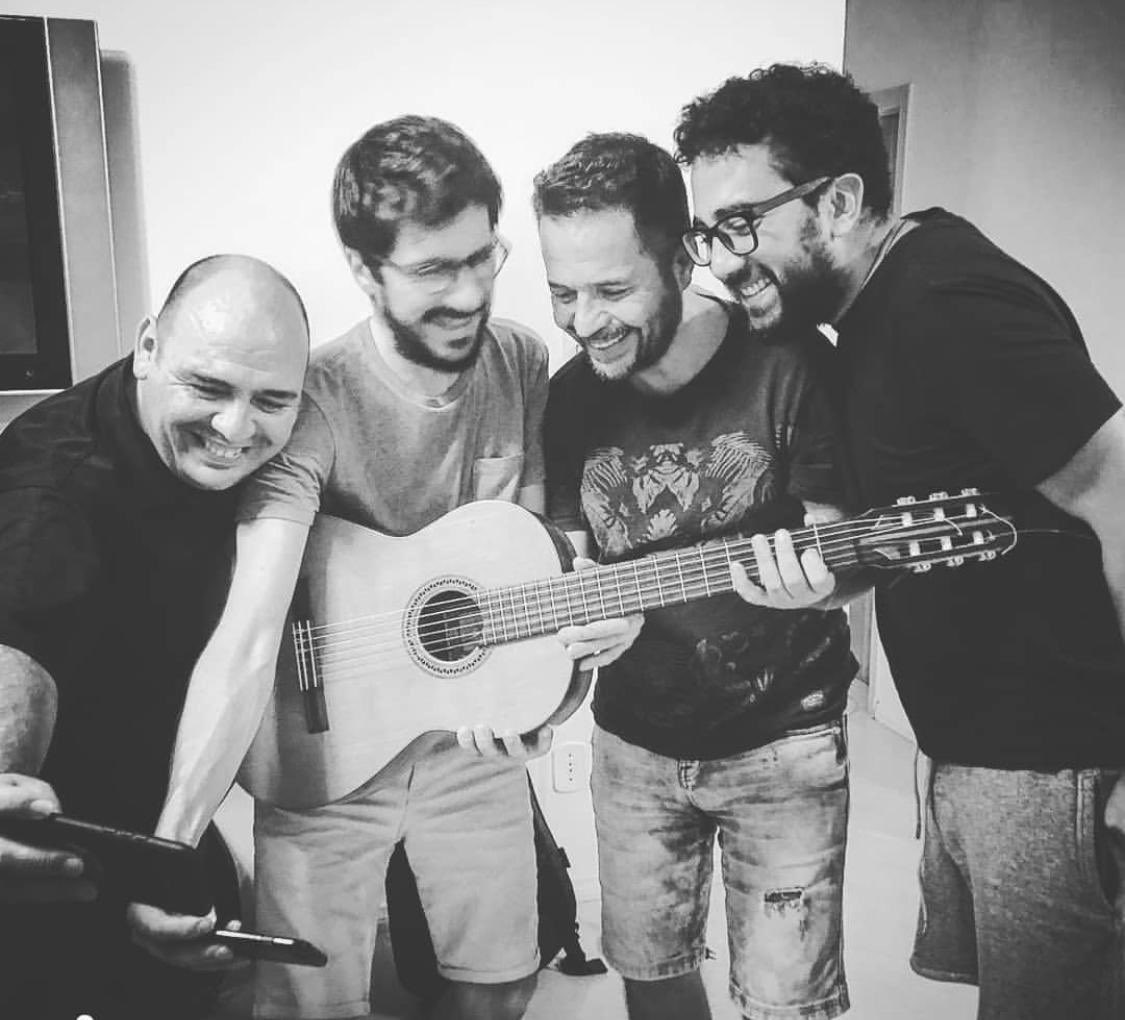 TBT … antes del concierto en el Auditorio Ibirapuera de São Paulo, 2019 con Fede Wolf, To Brandileone y Pedro Viafora !