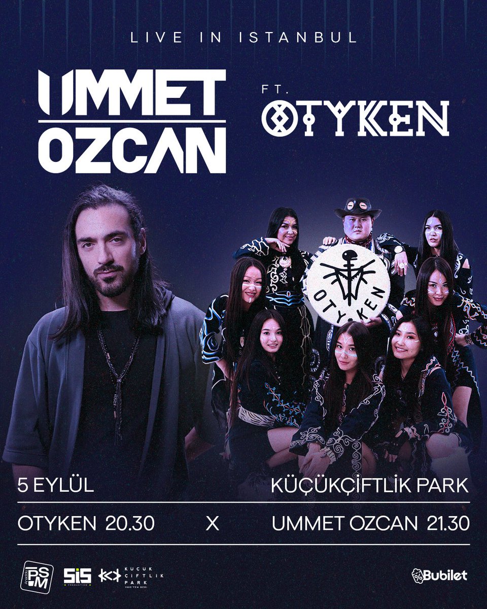 Elektronik müziğin uluslararası yıldızlarından Ümmet Özcan ve Otyken ilk kez aynı sahnede, İstanbul’da! 🎉

🗓️ 5 Eylül - KüçükÇiftlik Park
🎟️ bubilet.com.tr/istanbul/etkin…