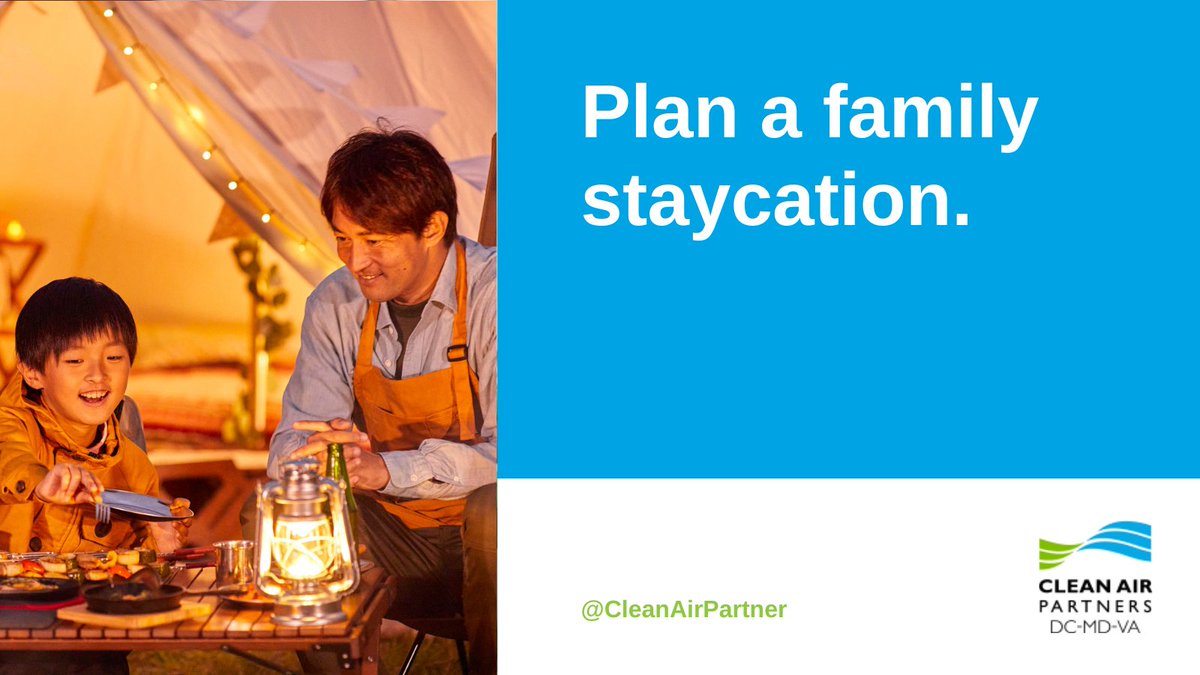 DDOT DC (@ddotdc) on Twitter photo If you're planning a summer getaway, <a href="/CleanAirPartner/">Clean Air Partners</a> suggests a staycation instead. There's plenty of fun to be had in your own backyard!
Not only will you save money, but for every 1,600 miles of air travel you avoid, you'll save 720 pounds of carbon #emissions. 🤯✈️ If you're planning a summer getaway, <a href="/CleanAirPartner/">Clean Air Partners</a> suggests a staycation instead. There's plenty of fun to be had in your own backyard!
Not only will you save money, but for every 1,600 miles of air travel you avoid, you'll save 720 pounds of carbon #emissions. 🤯✈️