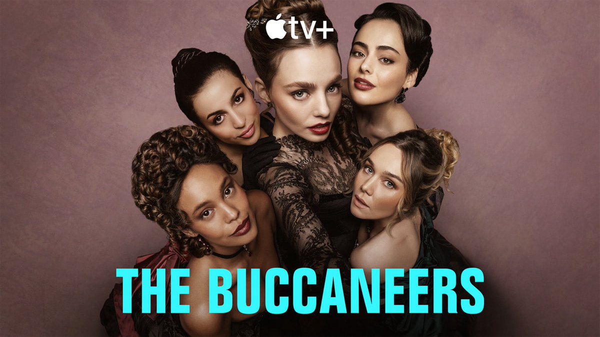 New artwork for #TheBuccaneers Season 2 starring Kristine Frøseth, Alisha Boe, and Josie Totah.

Returns June 18, on #AppleTV+