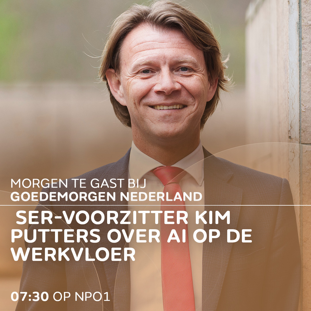 WNL Vandaag (@wnlvandaag) on Twitter photo AI is overal en er is geen ontkomen meer aan. Ook op de werkvloer en dus komt de Sociaal Economische Raad met een reeks adviezen aan overheid en werkgevers. Te gast is <a href="/SER_NL/">Sociaal-Economische Raad (SER)</a>-voorzitter <a href="/kimputters/">Kim Putters</a>.
📺Kijk vanaf 07.30 naar Goedemorgen Nederland op NPO 1. #WNL AI is overal en er is geen ontkomen meer aan. Ook op de werkvloer en dus komt de Sociaal Economische Raad met een reeks adviezen aan overheid en werkgevers. Te gast is <a href="/SER_NL/">Sociaal-Economische Raad (SER)</a>-voorzitter <a href="/kimputters/">Kim Putters</a>.
📺Kijk vanaf 07.30 naar Goedemorgen Nederland op NPO 1. #WNL