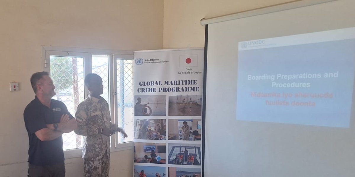 UNODC Global Maritime Crime Programme (@unodc_mcp) on Twitter photo <a href="/UNODC_MCP/">UNODC Global Maritime Crime Programme</a> has launched VBSS & port law enforcement training for the Somaliland Coast Guard officers strengthening their ability to secure territorial waters, enforce maritime law & respond rapidly to sea-based threats. Funded by <a href="/JapanInSomalia/">The Embassy of Japan in Somalia</a> 🇯🇵 <a href="/UNODC_MCP/">UNODC Global Maritime Crime Programme</a> has launched VBSS & port law enforcement training for the Somaliland Coast Guard officers strengthening their ability to secure territorial waters, enforce maritime law & respond rapidly to sea-based threats. Funded by <a href="/JapanInSomalia/">The Embassy of Japan in Somalia</a> 🇯🇵