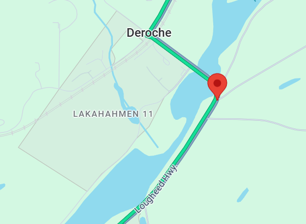 DriveBC's tweet photo. 🦺#LougheedHwy - single lane alternating traffic will be in effect west of the #Deroche Bridge until approximately 8:30am.
Maintenance crews will be working.
#BCHwy7 https://t.co/wNpT7nXZie