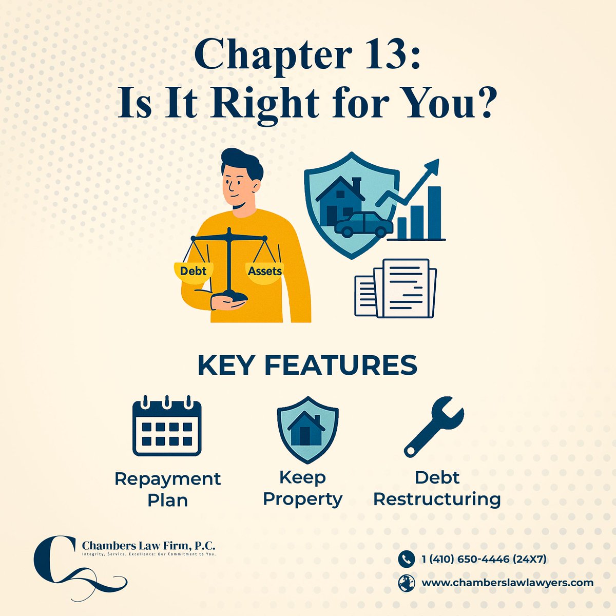 chamberslawfir's tweet photo. Feeling crushed by debt? 💼💸

We're offering FREE bankruptcy consultations to help you take control—no risk, just real answers.

📞 +1 410-650-4446
🌐 https://t.co/rFzUOpvjnT

Act now—your path to #DebtFreedom starts here.

#BankruptcyHelp #DebtRelief #FreeConsultation https://t.co/MPm17lrNgN
