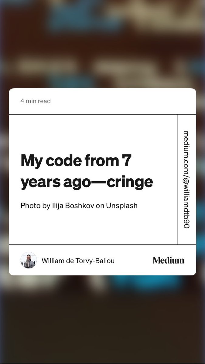 willos__'s tweet photo. “My code from 7 years ago — cringe” by William de Torvy-Ballou https://t.co/bcpvVjfmwX https://t.co/nCQ1Ij4Uvs