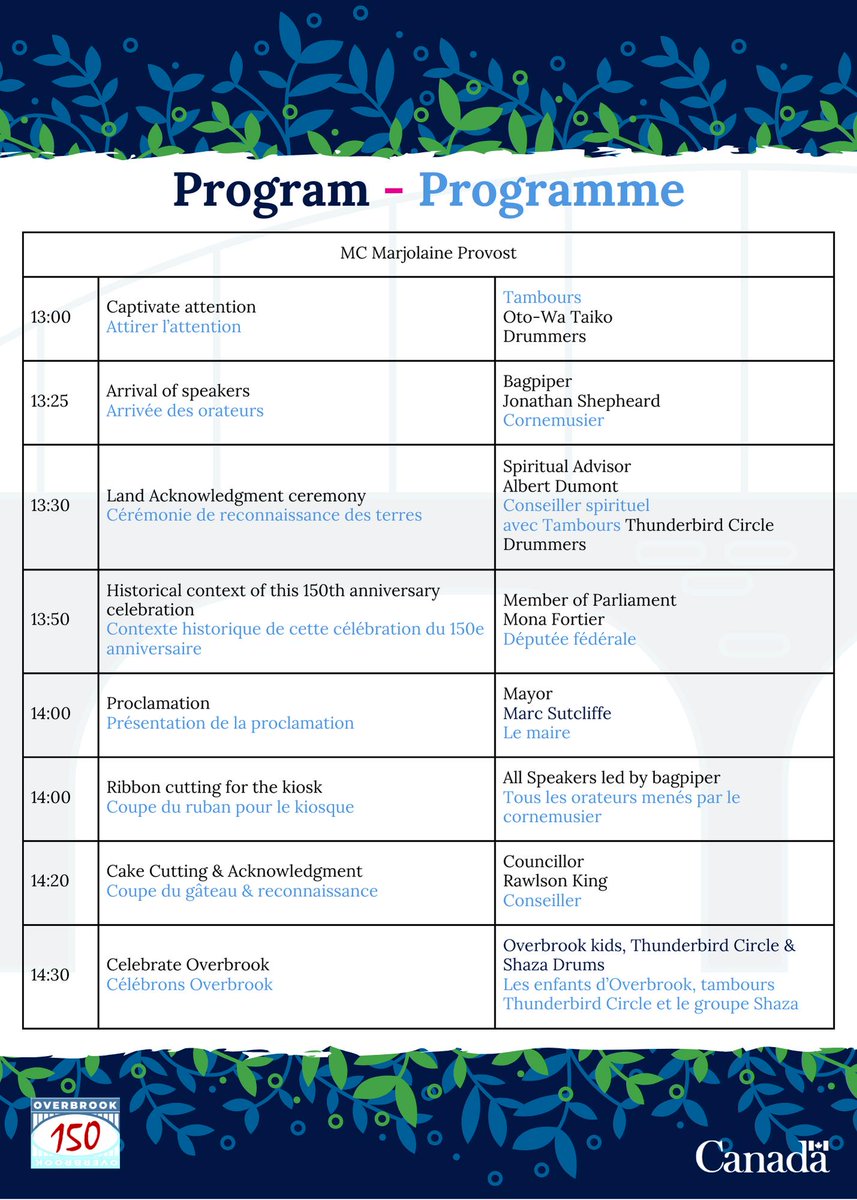 🎉🌉 You're Invited! 🌿🎊
The Overbrook Community Association warmly welcomes you to a joyful celebration:
🌉🎂 150th Anniversary of Hurdman's Bridge 🎂🌉
📅 Saturday, May 24th, 2025
🕐 From 1:00 PM to 4:00 PM
📍 Just steps south of 1 Donald Street, beside the bike path 🚴‍♀️