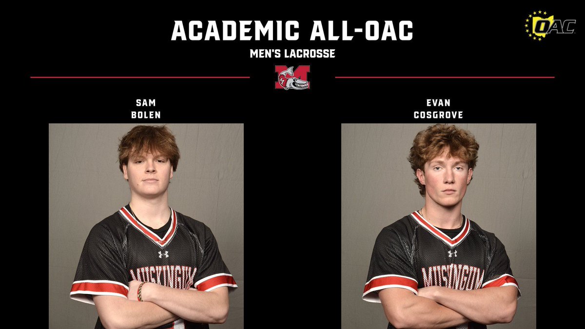 Muskingum Athletics (@fightingmuskies) on Twitter photo The Ohio Athletic Conference has named two Muskingum men's lacrosse student-athletes to the Academic All-OAC Honor Roll! #DefendTheM <a href="/brandonhannahs/">Brandon Hannahs</a> <a href="/Orbit907News/">Orbit Media</a> <a href="/WHIZscores/">WHIZ Sports</a> <a href="/AVCSCORES/">AVC Sports</a> <a href="/DresdenBuzz/">dresdenbuzz</a> <a href="/OHAthleticConf/">Ohio Athletic Conference</a> <a href="/MuskieMensLax/">Muskingum Lacrosse</a> The Ohio Athletic Conference has named two Muskingum men's lacrosse student-athletes to the Academic All-OAC Honor Roll! #DefendTheM <a href="/brandonhannahs/">Brandon Hannahs</a> <a href="/Orbit907News/">Orbit Media</a> <a href="/WHIZscores/">WHIZ Sports</a> <a href="/AVCSCORES/">AVC Sports</a> <a href="/DresdenBuzz/">dresdenbuzz</a> <a href="/OHAthleticConf/">Ohio Athletic Conference</a> <a href="/MuskieMensLax/">Muskingum Lacrosse</a>