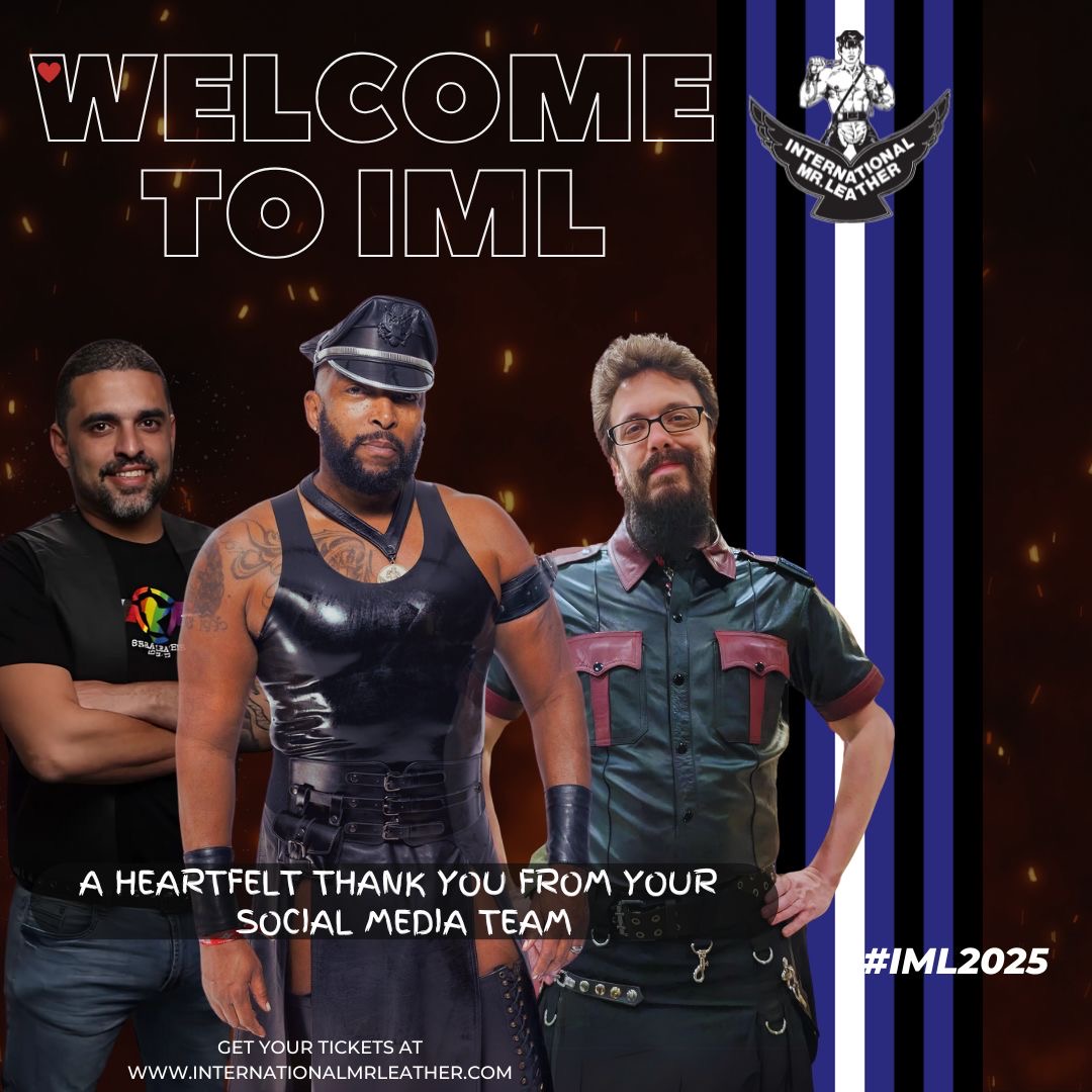 IMLchicago's tweet image. Welcome to IML!

The time has come for that thing we do in May! A heartfelt thank you from your social media team. We hope you have a fantastic weekend and we look forward to coving the events ahead!

Love and leather,
“Riku”
Social Media Coordinator

#IML