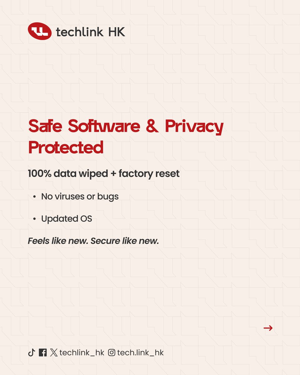 TechLink_hk's tweet image. 🎯 Purchasing or selling gadgets? Never accept “”just okay.””

We at Techlink provide devices sourced from Hong Kong that pass strict inspections allowing you to sell (or use) with confidence.
 
Continued in comments 
Ta ta ta | history fc | gadgets 
#techlink #trustedtech