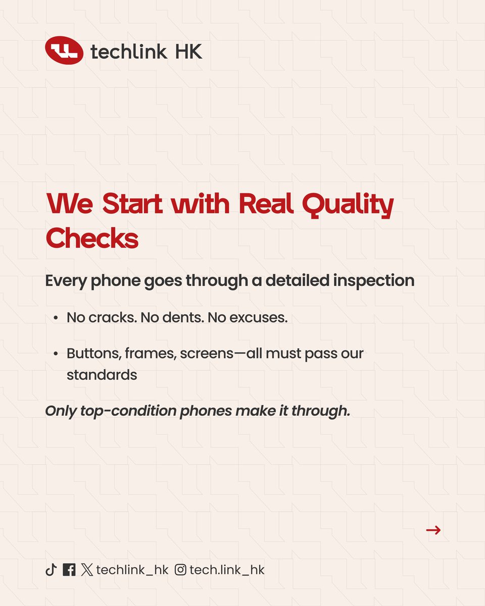 TechLink_hk's tweet image. 🎯 Purchasing or selling gadgets? Never accept “”just okay.””

We at Techlink provide devices sourced from Hong Kong that pass strict inspections allowing you to sell (or use) with confidence.
 
Continued in comments 
Ta ta ta | history fc | gadgets 
#techlink #trustedtech