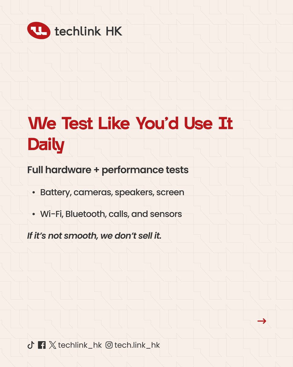 TechLink_hk's tweet image. 🎯 Purchasing or selling gadgets? Never accept “”just okay.””

We at Techlink provide devices sourced from Hong Kong that pass strict inspections allowing you to sell (or use) with confidence.
 
Continued in comments 
Ta ta ta | history fc | gadgets 
#techlink #trustedtech