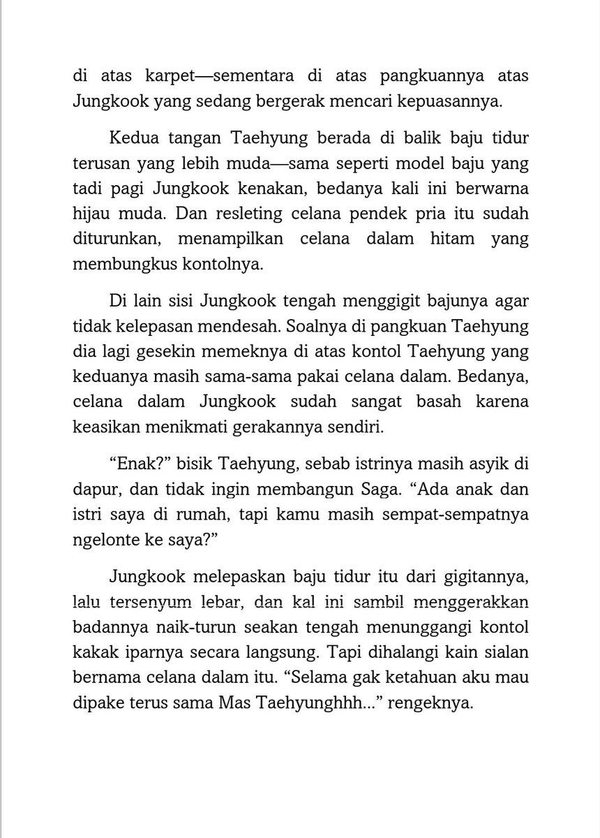 • TaeKook [Top Taehyung, bottom Jungkook/bpkoo]
• Baca tag(s) baik-baik 
• 6700+ kata
• 40 halaman include cover 
• 🔞

[lynk.id/bbygirlgguk]

Sneak peak: