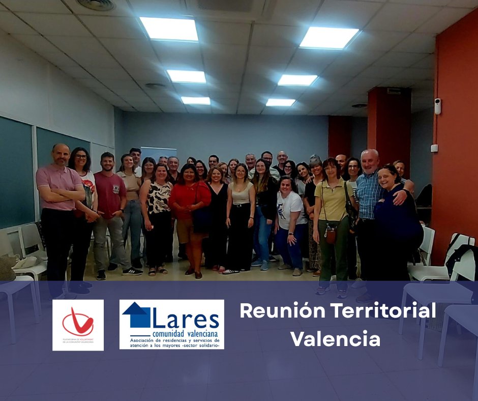 Hoy hemos participado en la reunión territorial de Valencia de la <a href="/PVSCV/">PVCV</a> Espacios necesarios para compartir y coordinar esfuerzos entre entidades diversas que apuestan por un voluntariado fuerte y transformador #Voluntariado #SeguimosTrabajando #TrabajoEnRed #LaresCV