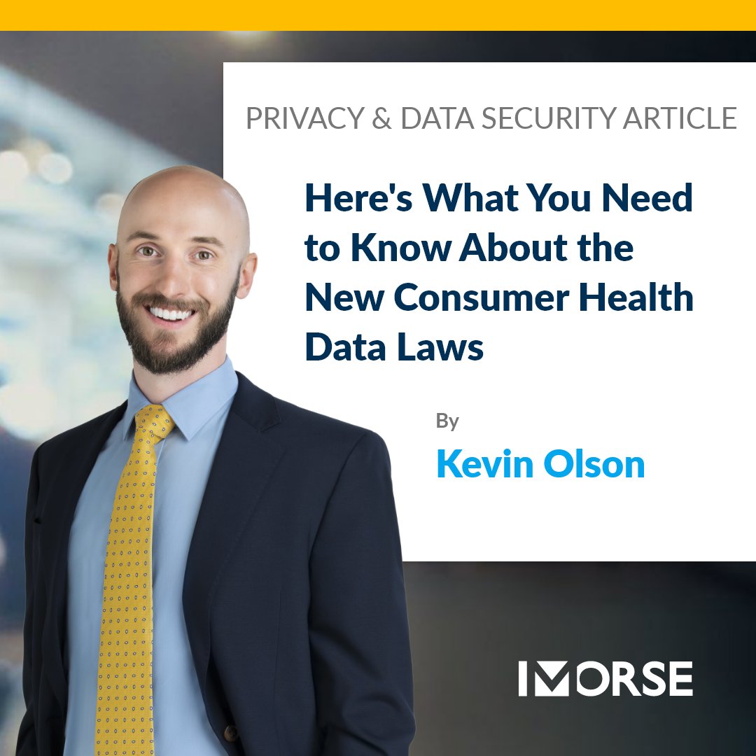 Consumer health data laws are evolving — are you keeping up?

Kevin Olson breaks down how regulations in Washington, Nevada, and Connecticut are reshaping the way businesses collect and use consumer health data. 
morse.law/news/its-not-j…

#ConsumerHealthData #PrivacyCompliance