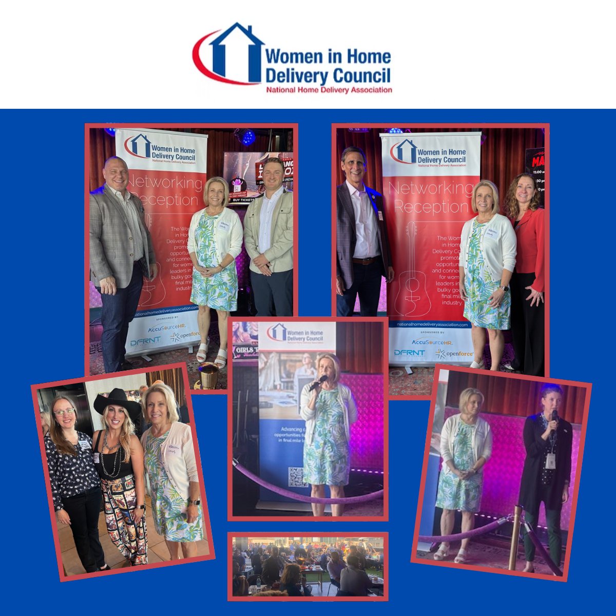 Each year, we’re proud to support a cause that means a great deal to us—the Women in Home Delivery Council! This year, Wendy Greenland &amp; Randy Yacobozzi of AccuSource served as host sponsors to hundreds of guests. #NHDA #WomeninHomeDelivery #HomeDeliveryWorld #FinalMile