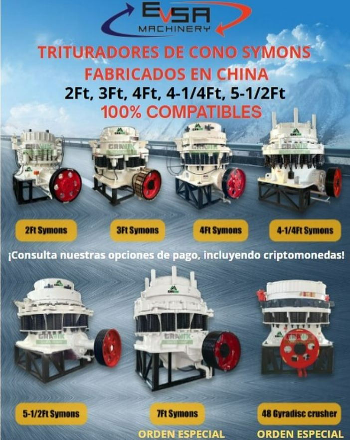 Lito_Calvo's tweet photo. 🔧 TRITURADORES DE CONO SYMONS FABRICADOS EN CHINA
📏 Disponibles en: 2Ft, 3Ft, 4Ft, 4-1/4Ft, 5-1/2Ft.

💱 ¡Aceptamos pagos en criptomonedas!

✅ Todos los equipos son 100% compatibles con partes y componentes de conos Symons originales.
🌍 Incoterms: CIF Puerto de destino (Caribe, Centroamérica y Latinoamérica, excepto Guatemala y Chile).
⏱ Tiempo de entrega: 30 días hábiles ex-fábrica desde la emisión de la orden de compra.
📋 Todo el proceso de fabricación es supervisado y documentado por una empresa verificadora internacional de primer nivel, asegurando trazabilidad, cumplimiento y calidad en cada fase del proceso productivo.

📩 Contáctanos por WhatsApp para cotizaciones: +1 (954) 593-6522
🌐 https://t.co/rLUCKIoAmq

#EVSAMachinery #TrituradoresSymons #ConoSymons #Minería #Agregados #Criptomonedas #PagosGlobales #EquiposIndustriales #ExportaciónLatinoamérica