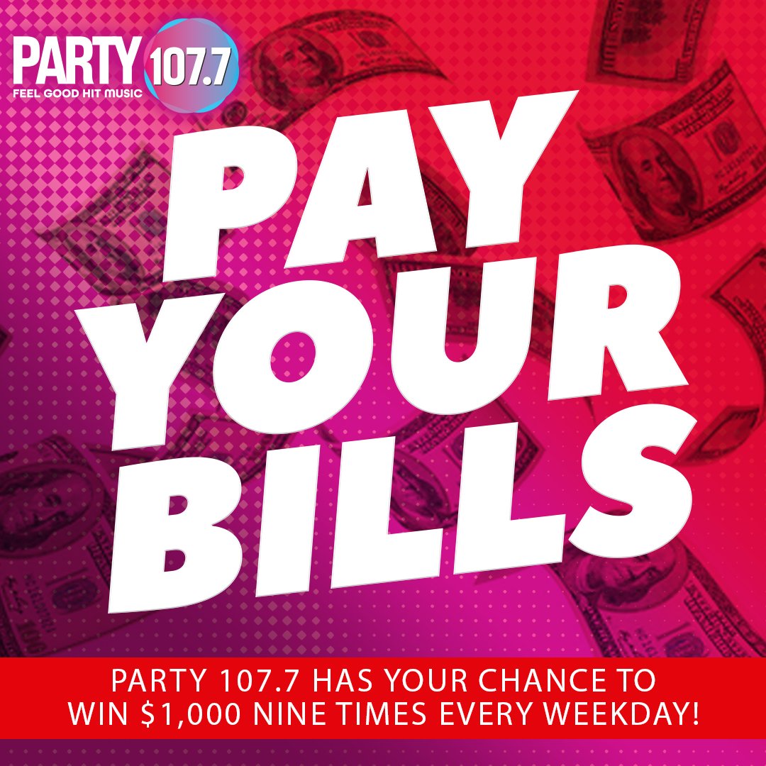 🚨FINAL WEEK🚨

Listen for keywords &amp; enter them at party1077.com. ihr.fm/3Ns7sQA

Get yourself something nice, go on a weekend getaway, or do what the contest's name says &amp; catch up on bills....whatever you want!

#PARTY1077
#iHeartRadio
#PayYourBills