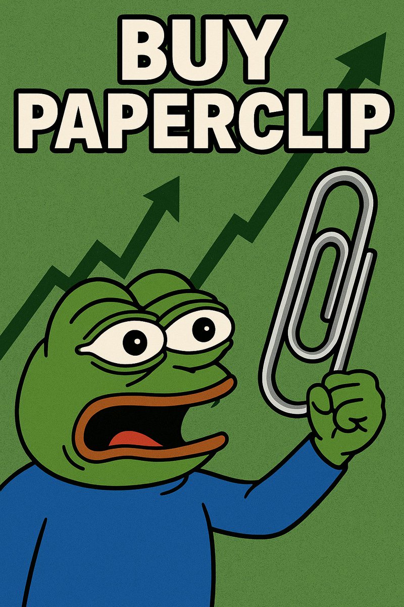 PaperclipFlip's tweet photo. You know it when you see it.
While others sleep, we stack paperclip to flip into a house.
📎...📈...🏠
This meme will last, #altseason is upon us.
#paperclip #paperclipchallenge #solanagems #100xgems #memecoin https://t.co/gXDyRxHRzG