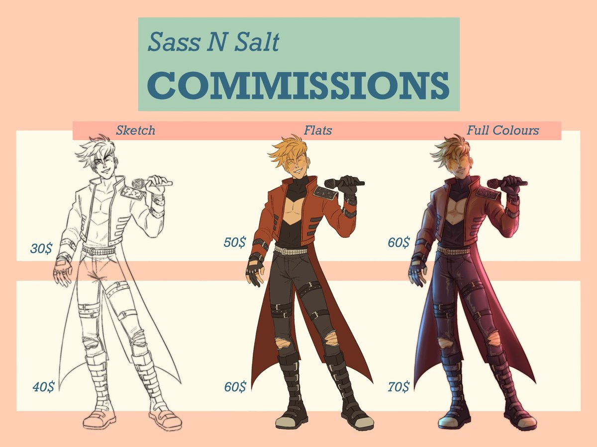SassN_Salt's tweet image. i’m opening my commissions, cause i’ve been out of my studio job for 3 months now🤡 so kinda emergency comms? even if you can’t get one, sharing this can help greatly, so thanks to those who will!!🙏🫶
#comms #commissions #commissionsopen #trigun #vashwood #frieren #bna #chibiart