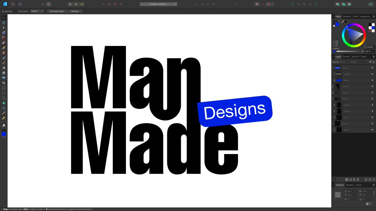 Man Made's Logo in Progress!
