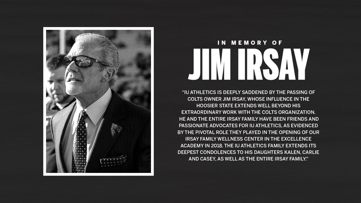 A true leader in our community. 

Our thoughts are with the Irsay &amp; Colts families at this time.