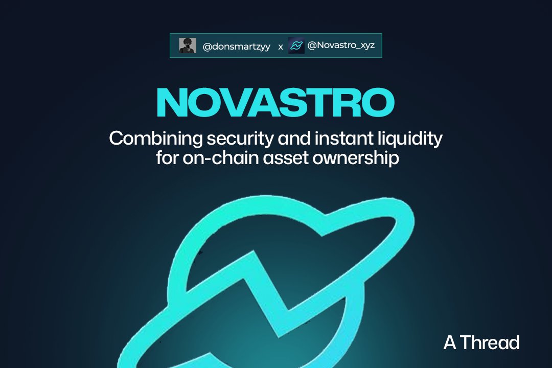 Don 🥷 (@donsmartzyy) on Twitter photo The biggest lie in crypto?
They told you DeFi was open to everyone.
But 90% of real wealth is still locked in TradFi, only accessible to banks & billionaires.
What if one chain could break the gates and move trillions onchain?
That’s what <a href="/Novastro_xyz/">Novastro | RWAfi</a> is doing.
A thread🧵🔻 The biggest lie in crypto?
They told you DeFi was open to everyone.
But 90% of real wealth is still locked in TradFi, only accessible to banks & billionaires.
What if one chain could break the gates and move trillions onchain?
That’s what <a href="/Novastro_xyz/">Novastro | RWAfi</a> is doing.
A thread🧵🔻