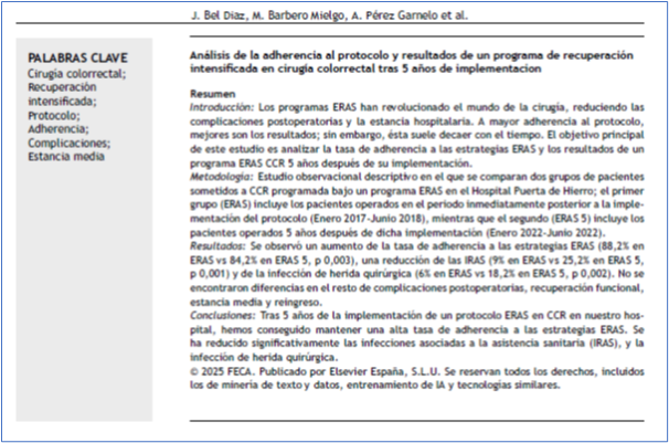 Journal of Healthcare Quality Research (@jhealthqualityr) on Twitter photo 📰 Analysis... of an enhanced recovery program in colorectal surgery after 5 years...
✏️Original by J Bel Diaz <a href="/JHealthQualityR/">Journal of Healthcare Quality Research</a> #RevistaSECA #JHQR
👉 bit.ly/438tFxM
✅ #QualityHealthcare #ColorectalSurgery #EnhancedRecovery #Adherence #Complications #AverageHospitalStay 📰 Analysis... of an enhanced recovery program in colorectal surgery after 5 years...
✏️Original by J Bel Diaz <a href="/JHealthQualityR/">Journal of Healthcare Quality Research</a> #RevistaSECA #JHQR
👉 bit.ly/438tFxM
✅ #QualityHealthcare #ColorectalSurgery #EnhancedRecovery #Adherence #Complications #AverageHospitalStay