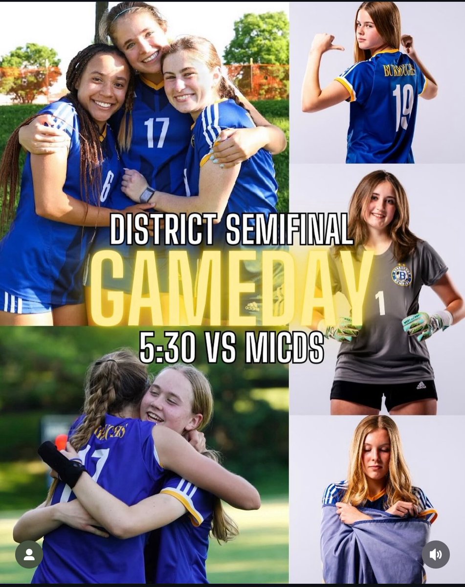 District semifinal  vs MICDS at 5:30pm on Beckman Field at JBS!  Come on out and cheer on these Bombers!!!
