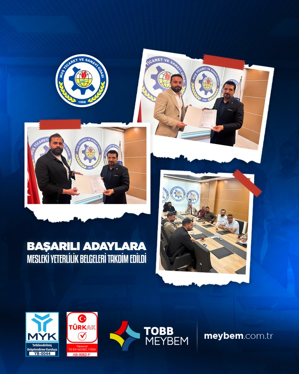 Mesleki Yeterlilik Belgelerini Takdim Ettik

TOBB MEYBEM ile Muş Ticaret ve Sanayi Odası iş birliğinde gerçekleştirilen Mesleki Yeterlilik Kurumu (MYK) sınavlarında başarılı olan adaylar, düzenlenen törenle belgelerini teslim aldı.

🔗 meybem.com.tr