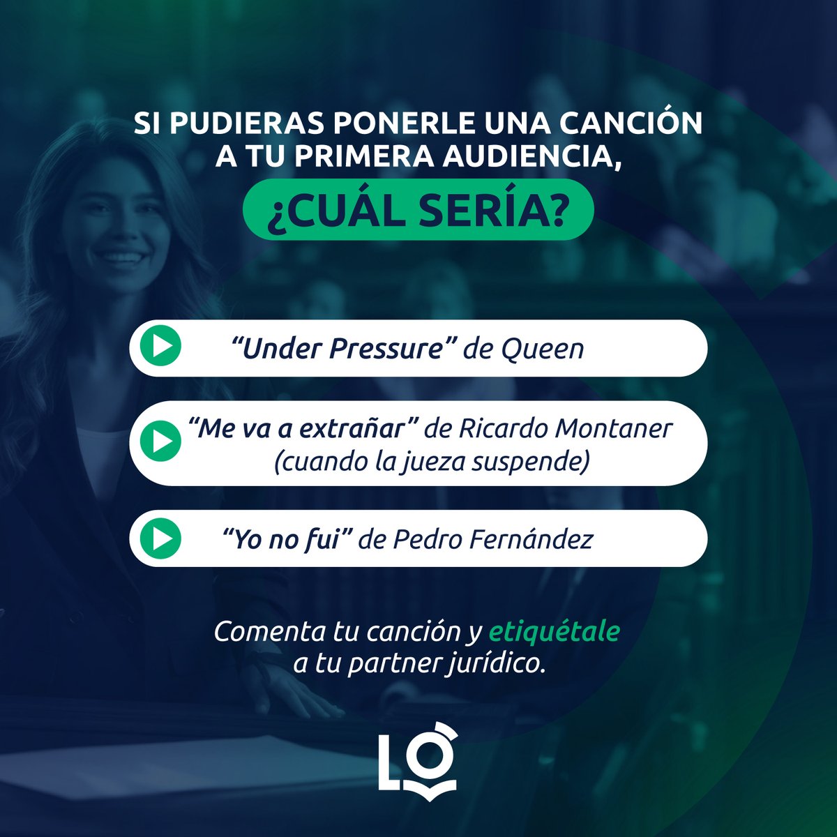 🎙️ Si tuvieras que ponerle una canción a tu primera audiencia, ¿cuál sería?
¿“Eye of the Tiger” o “Let it be”?

⚖️ Prepárate para ese momento con seguridad y argumentos.

💬 ¡Te leemos!