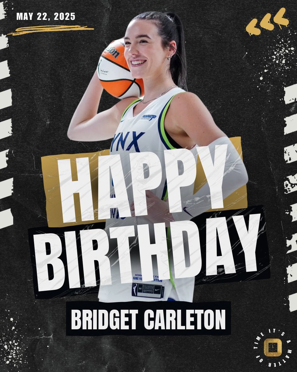 On Time Agency | We Are Player-Driven (@ontimeagencygrp) on Twitter photo Wishing the happiest of birthdays to Bridget Carleton. Here’s to another year of impact, growth, and getting buckets. Happy birthday <a href="/bridgecarleton/">Bridget Carleton</a> 🥳🎂🎈 #OnTimeFam #HappyBirthdayBridget #WNBA Wishing the happiest of birthdays to Bridget Carleton. Here’s to another year of impact, growth, and getting buckets. Happy birthday <a href="/bridgecarleton/">Bridget Carleton</a> 🥳🎂🎈 #OnTimeFam #HappyBirthdayBridget #WNBA