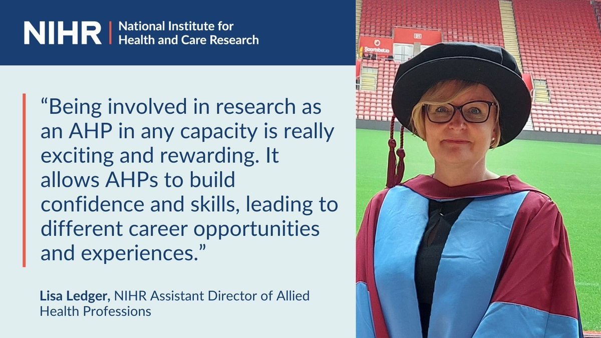 National Institute for Health and Care Research (@nihrresearch) on Twitter photo NIHR Assistant Director of Allied Health Professions, <a href="/LLedger1/">Dr Lisa Ledger Assistant Director-AHPs NIHR</a>, featured in the <a href="/RoyColPod/">Royal College of Podiatry</a> May/June magazine.
She shared how NIHR is helping to shape AHP research, the challenges facing AHPs to pursuing a research career and much more.
Find out more: rcpod.org.uk/blog/new-resea… NIHR Assistant Director of Allied Health Professions, <a href="/LLedger1/">Dr Lisa Ledger Assistant Director-AHPs NIHR</a>, featured in the <a href="/RoyColPod/">Royal College of Podiatry</a> May/June magazine.
She shared how NIHR is helping to shape AHP research, the challenges facing AHPs to pursuing a research career and much more.
Find out more: rcpod.org.uk/blog/new-resea…