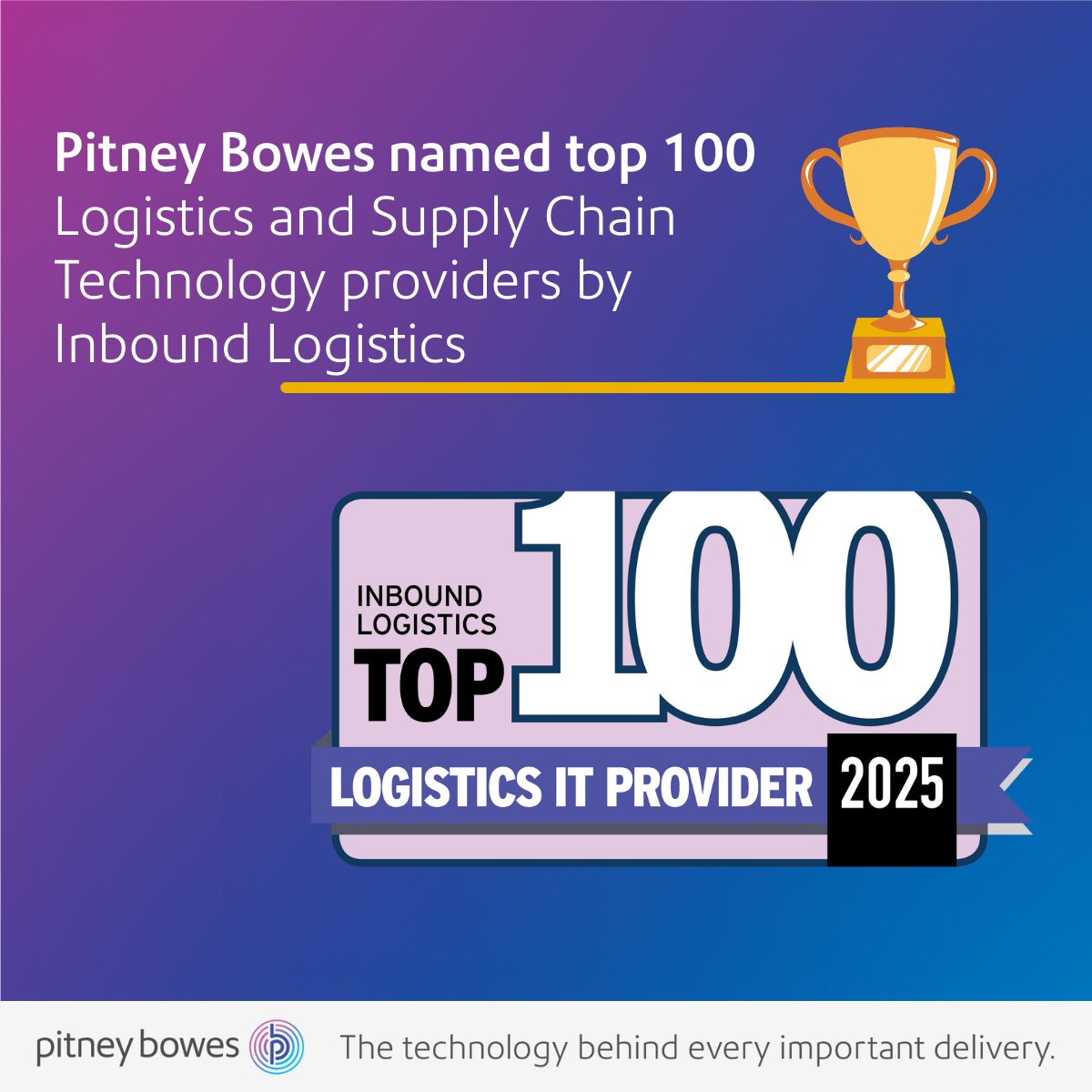 PitneyBowes's tweet image. From postage meters to Shipping 360® software, we’ve been innovating for 100+ years. We’re Proud to be named a Top 100 Tech Provider by Inbound Logistics. spr.ly/Top100 #technology #shippingtechnology #SaaS