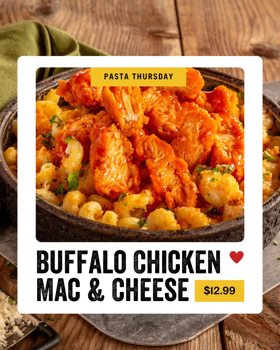 Treat yourself to a pasta feast! Every Thursday, enjoy select pasta dishes at UNO for only $12.99. 

Pick your favorite to dine in or grab it to go! Pricing and participation may vary by location.