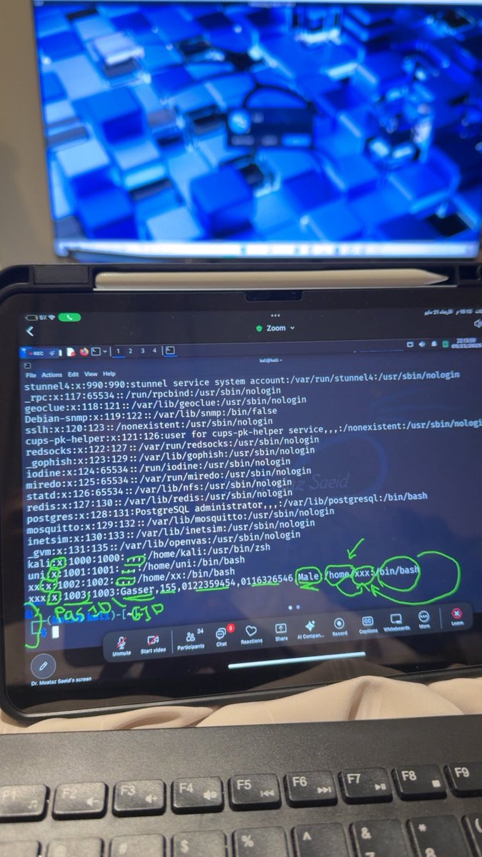 K5Sx's tweet image. اليوم الرابع في #CyberBootcamp مع @techcampuscom كان مليان شغف وتطبيق عملي 🔥
تعلمت:
🔸 إنشاء مستخدم جديد وتعديله
🔸 التعامل مع الصلاحيات
🔸 إنشاء مجلدات ونسخ الملفات بينها
كل يوم أتعلم مهارات جديدة في #لينكس تزيد حماسي لليوم اللي بعده 💻
#TechCampus #أمن_سيبراني