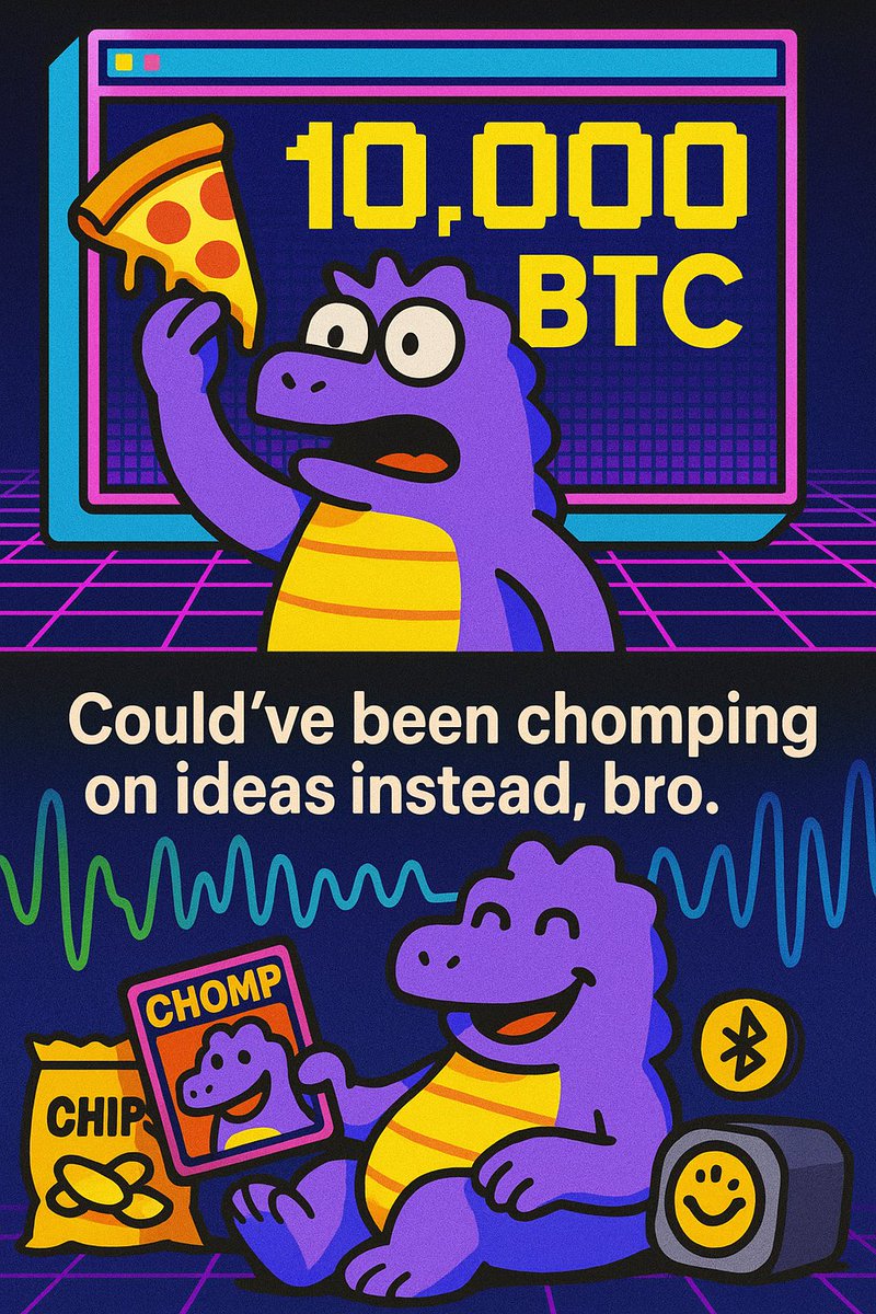 mavespy10's tweet photo. 10,000 BTC for pizza?
Could’ve just Chomped and gotten free BONK
@chompdotgames
#BitcoinPizzaDay #ChompLife https://t.co/JPpbuXbTeK