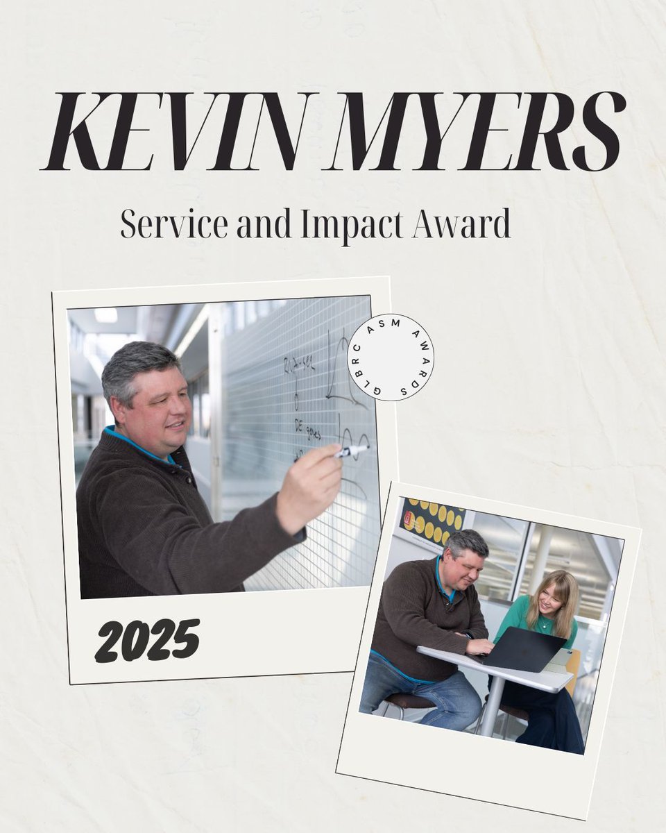 Congratulations to Kevin Myers on being awarded the GLBRC Service and Impact Award! We are thrilled to recognize Myers’s leadership and participation in community building opportunities such as spearheading a weekly “bioinformatics” community of practice. 🎉